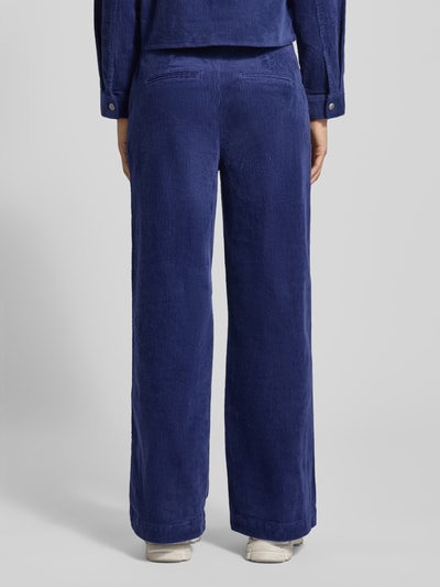 MSCH Copenhagen Spodnie sztruksowe z wysokim stanem model ‘Geggo’ Ciemnoniebieski 5