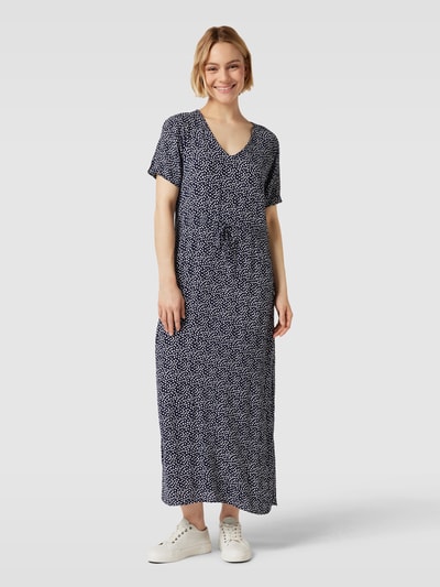 ICHI Maxikleid aus  reiner Viskose Modell 'Marrakech' Marine 4