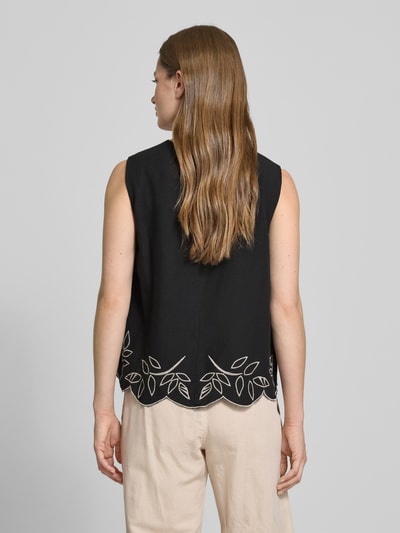 B.Young Top bluzkowy o kroju regular fit z wyhaftowanym motywem model ‘IBONO’ Czarny 5