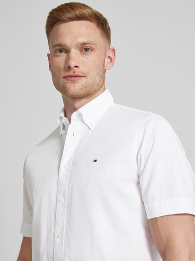 Tommy Hilfiger Regular Fit Business-Hemd mit 1/2-Arm Weiss 3