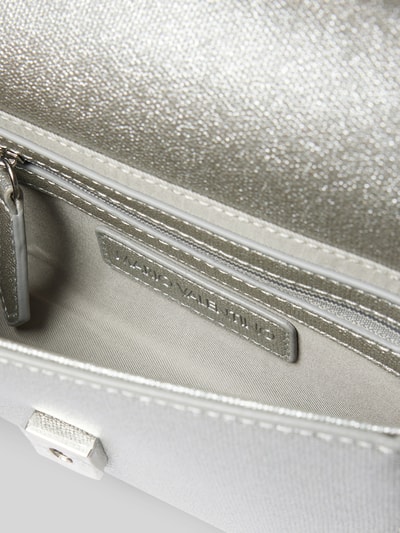 VALENTINO BAGS Crossbody Bag mit Label-Detail Modell 'Divina' Silber 4