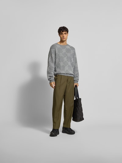 DAILY PAPER Pullover mit gerippten Abschlüssen Mittelgrau 1