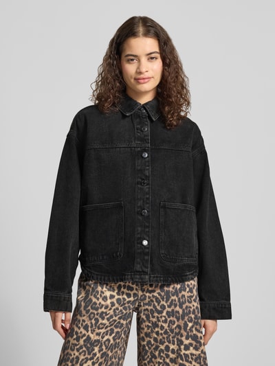 NOISY MAY® Jeansjacke mit aufgesetzten Taschen Modell 'KETTIE' BLACK 4