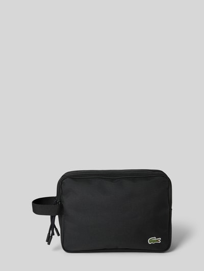 Produktfoto, Kulturbeutel mit Logo-Stitching von Lacoste für Herren, Optik: Unifarben, Reißverschluss, Hauptfach, Vorfach, Tragehenkel, glatte Textur