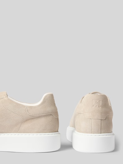 Produktfoto, Sneaker aus echtem Rindsleder von Marc O'Polo in Beige mit weißer Sohle, Herrenschuh, weiche Veloursleder-Textur