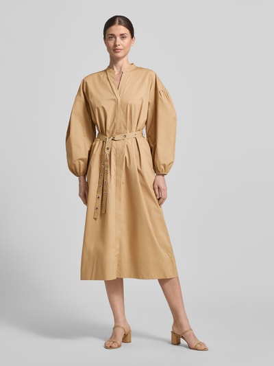 BOSS Orange Fließendes Freizeitkleid aus reiner Baumwolle Modell 'C_DELLYS' Beige 4