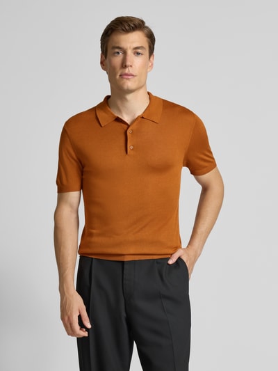 Strellson Koszulka polo o kroju regular fit z czystej wiskozy model ‘VADIM’ Terakotowy 4