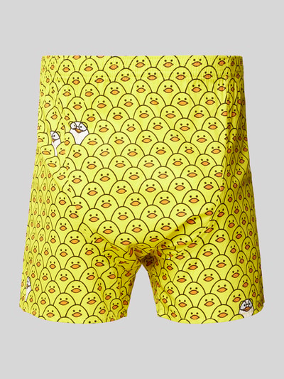 D.E.A.L Boxershorts mit Allover-Muster Modell 'Küken' GELB 3