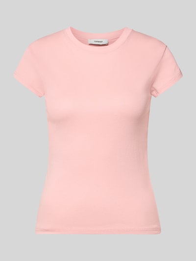 Produktfoto, Damen T-Shirt mit Rundhalsausschnitt Modell 'EVERYDAY' von Topshop, Baumwoll-Mix, Slim Fit, rosa, glatte Oberfläche