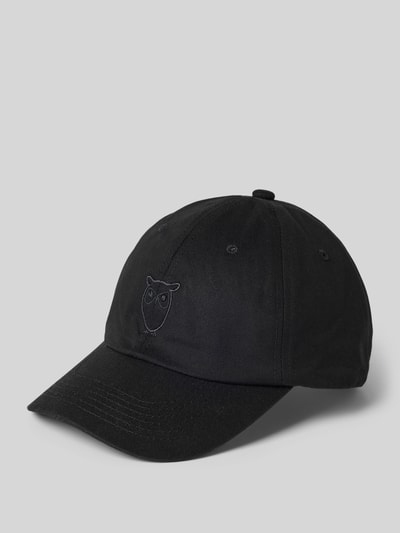 Knowledge Cotton Apparel Basecap mit Logo-Stitching Black 1