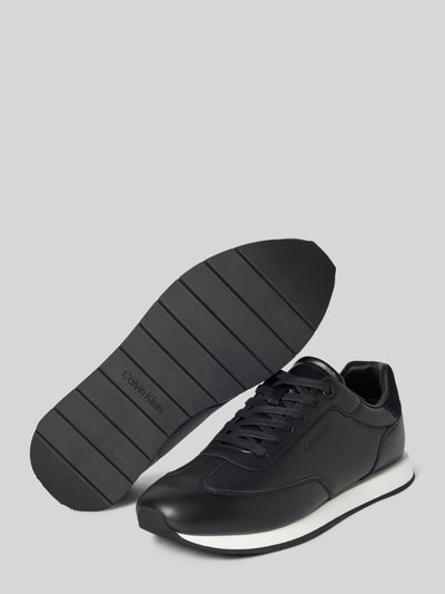 CK Calvin Klein Leren sneakers met labeldetail Zwart - 4