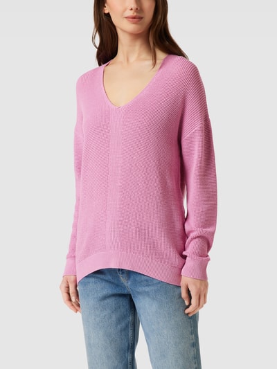 edc By Esprit Strickpullover mit V-Ausschnitt Rosa 4