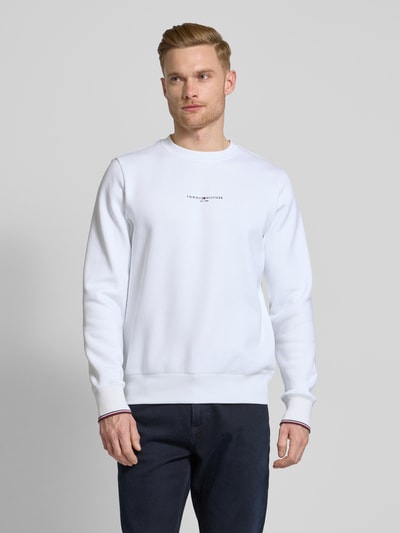 Tommy Hilfiger Sweatshirt mit Label-Print Weiss 4