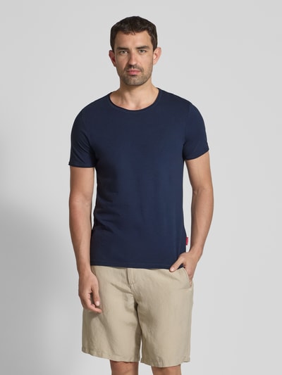JOOP! Jeans T-Shirt mit geripptem Rundhalsausschnitt Modell 'Cesare' Marine 4