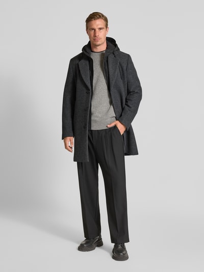 Antony Morato Regular fit lange jas in dubbele-laagjeslook Antraciet gemêleerd - 1