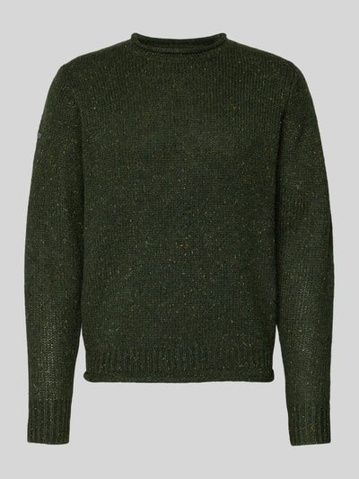 Superdry Strickpullover mit Rundhalsausschnitt Modell 'Donegal Jumper' Oliv 2