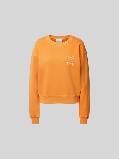 Closed Oversized Sweatshirt mit Label-Print Orange 2