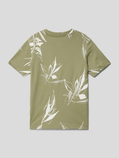 Jack & Jones T-shirt met labeldetail, model 'CRAYON' Rietgroen - 3