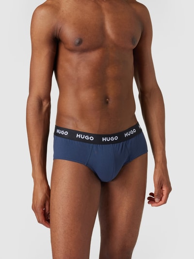 HUGO Slip met labelopschrift Donkerblauw - 1