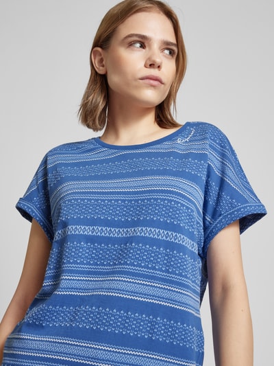 Ragwear T-shirt met labeldetail en ronde hals Lichtblauw - 3