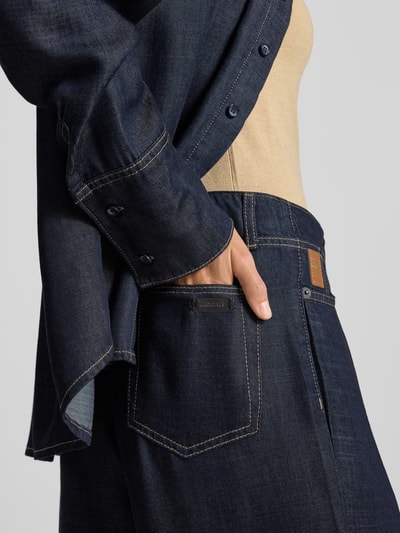 MAC Jeansy z szerokimi nogawkami i wpuszczanymi kieszeniami model ‘NAILA’ Ciemnoniebieski 3