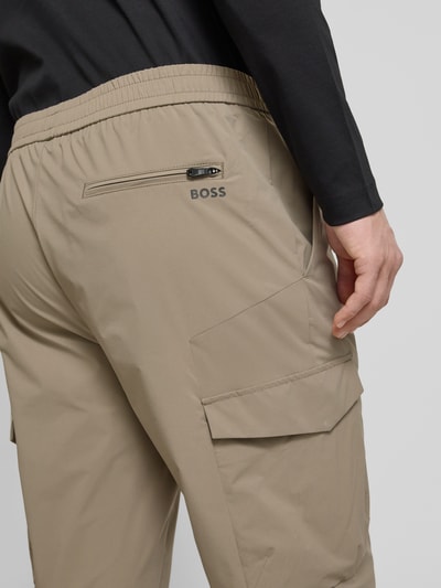 BOSS Green Tapered Fit Cargohose mit Tunnelzug Modell 'Urbanex' Beige 3