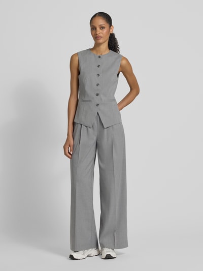 Samsøe Samsøe Weste mit Knopfleiste Modell 'SARUMA' Hellgrau Melange 1