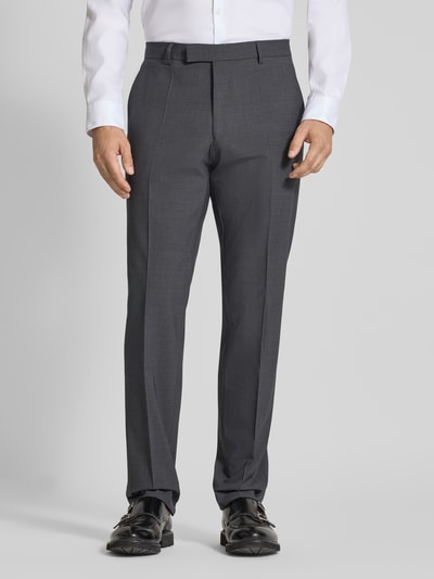 BOSS Spodnie do garnituru o kroju regular fit z mieszanki żywej wełny model ‘H-LEON-MM-C-NF’ Antracytowy 4