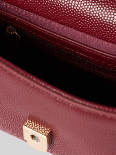 VALENTINO BAGS Clutch in leerlook met logo-applicatie, model 'Divina' Bordeaux - 4