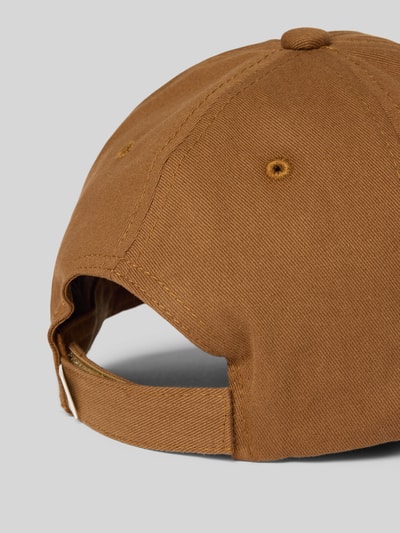 Knowledge Cotton Apparel Basecap mit Motiv-Stitching Cognac 3