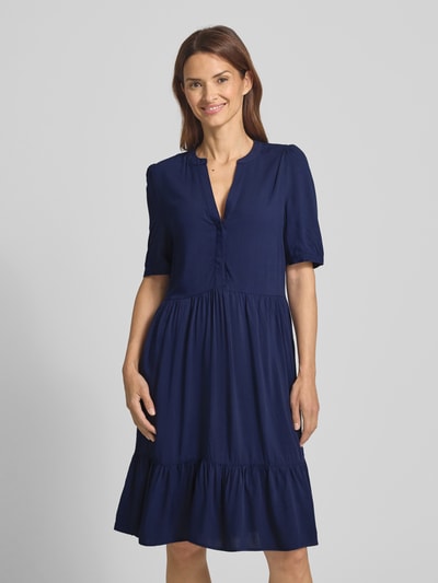 ZABAIONE Knielange jurk van viscose, model 'Am44elia' Marineblauw - 4