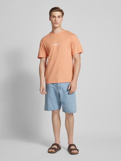 Jack & Jones T-shirt z okrągłym dekoltem model ‘JORVESTERBRO’ Pomarańczowy 1