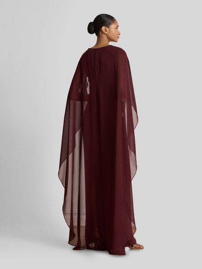 Lauren Ralph Lauren Fließendes Abendkleid mit Cape-Detail Bordeaux 5