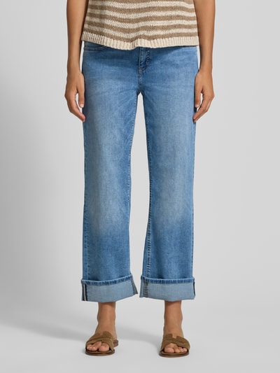 CAMBIO Straight Fit Jeans aus Baumwoll-Mix Modell 'GAIA' Jeansblau 4