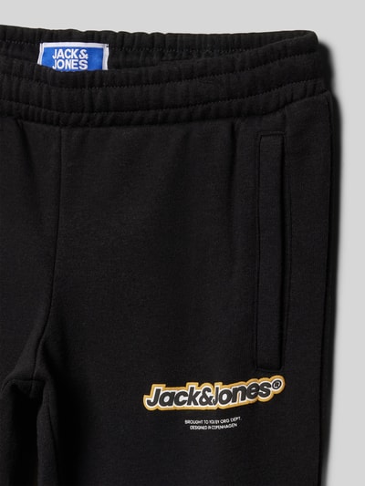 Jack & Jones Regular Fit Sweatpants mit Label-Print Modell 'KARL' Black 2