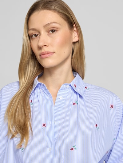 Weekend Max Mara relaxed fit overhemdblouse van puur katoen model 'BUTTERFLY' Lichtblauw - 3