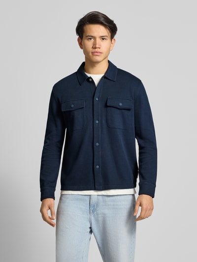 Marc O'Polo Denim Relaxed Fit Hemdjacke aus reiner Baumwolle Marine 4