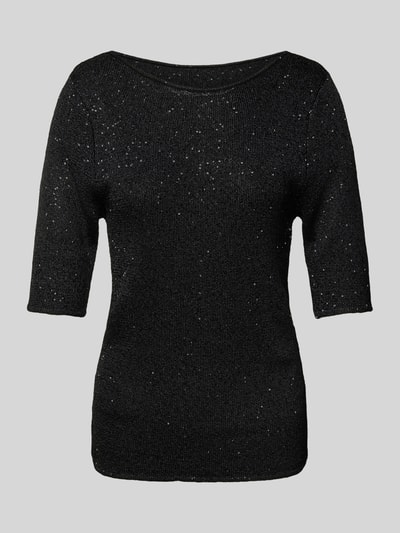 Selected Femme Strickshirt mit Paillettenbesatz Modell 'JOSIE' Black 1