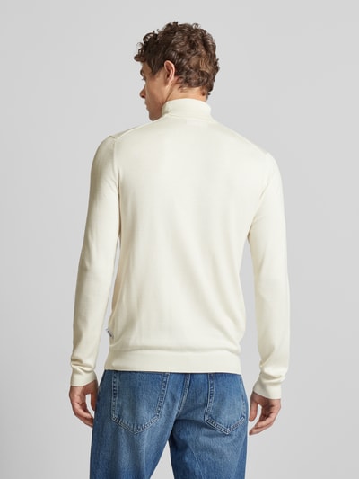 Only & Sons Rollkragenpullover mit Label-Applikation Modell 'WYLER' Ecru 5