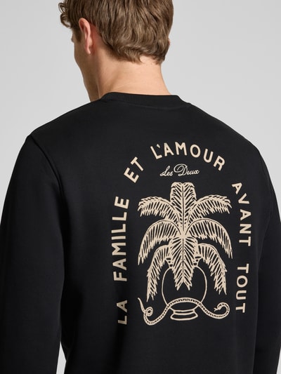 Les Deux Bluza z prążkowanymi wykończeniami model ‘Diaz’ Czarny 3