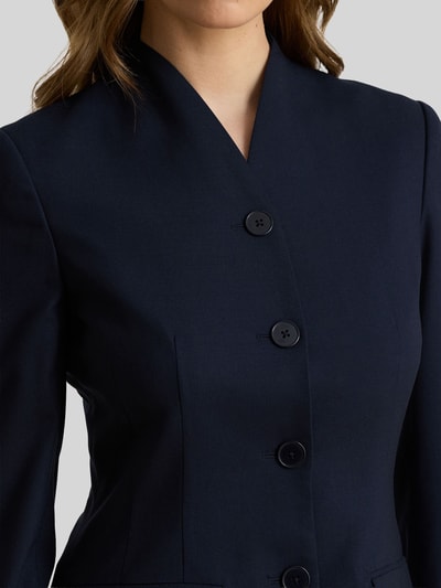 Lauren Ralph Lauren Getailleerd kort colbert van wol met opstaande kraag Marineblauw - 3