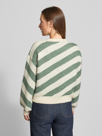 Vero Moda Regular Fit Strickpullover mit überschnittenen Schultern Modell 'LARA' Schilf 5