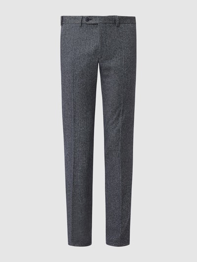 DIGEL Modern fit pantalon met zijde Donkerblauw - 2