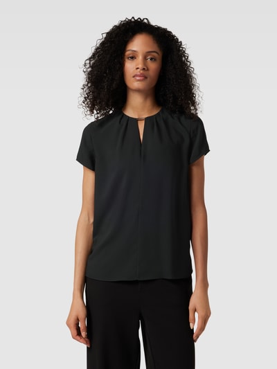 Calvin Klein Womenswear Blusenshirt mit Schlüsselloch-Ausschnitt Black 4