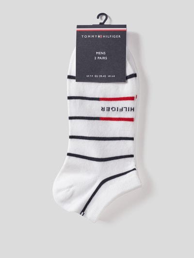 Tommy Hilfiger Sneakersocken mit Label-Print im 2er-Pack Weiss 3