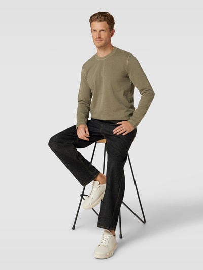 Marc O'Polo Longsleeve mit Rundhalsausschnitt Oliv 1