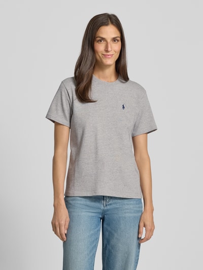 Polo Ralph Lauren T-Shirt mit Label-Stitching Mittelgrau Melange 4