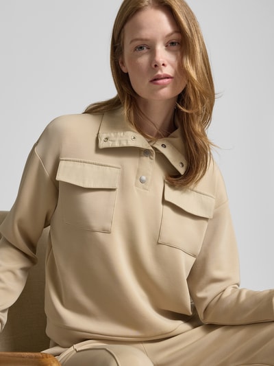 Scotch & Soda Sweatshirt mit Stehkragen Sand 3