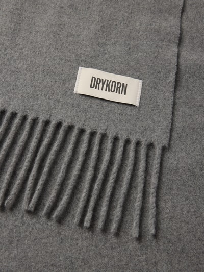 Drykorn Sjaal van een mix van wol en lanawol met franjes, model 'GAZE' Middengrijs gemêleerd - 2