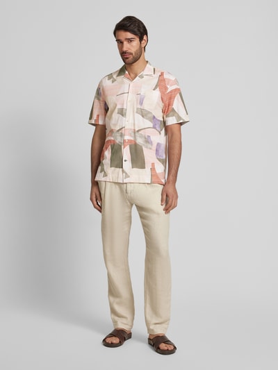 Colours & Sons Regular Fit Freizeithemd mit Reverskragen Apricot 1